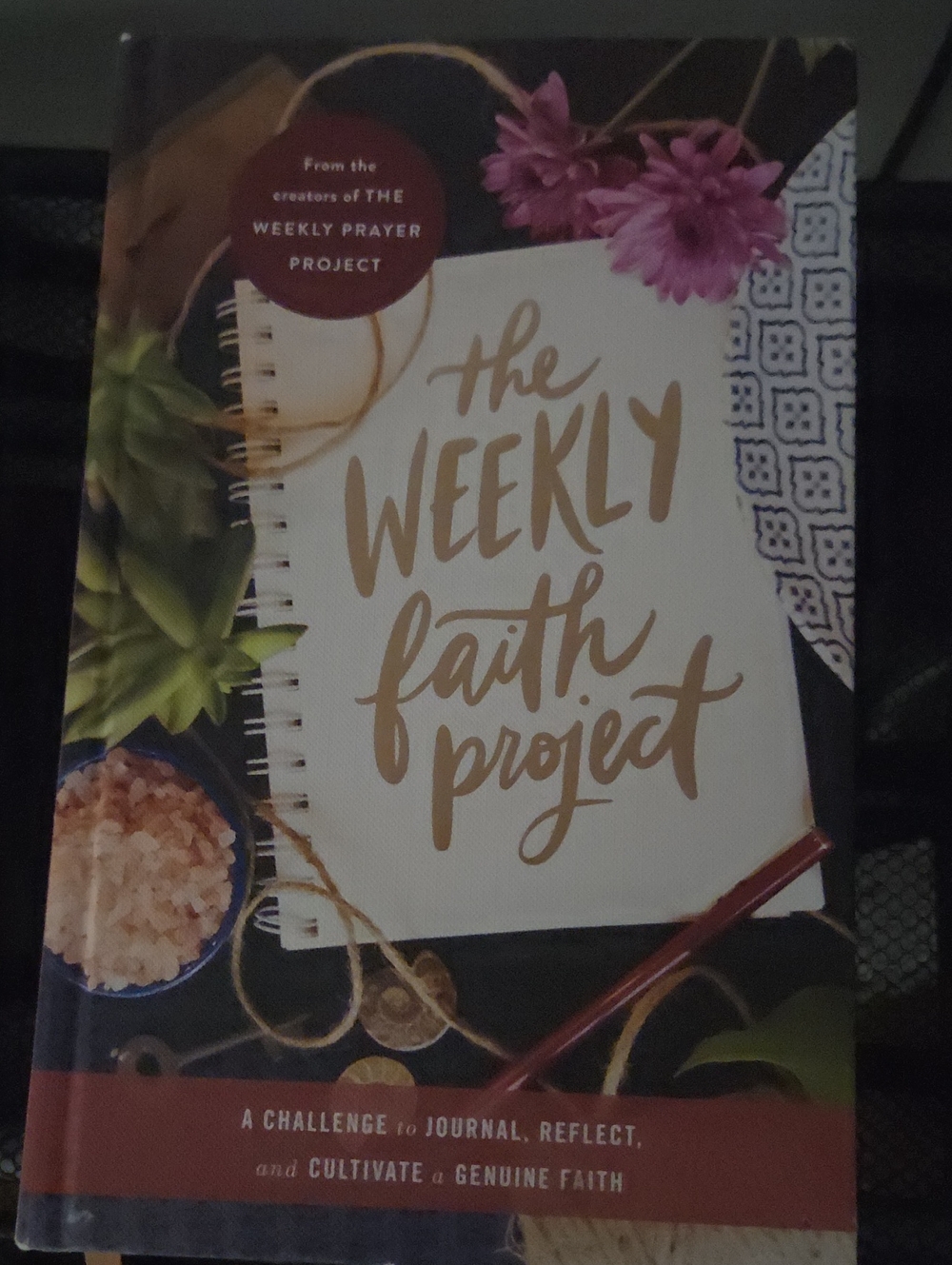 The Weekly Faith Project Spiral Journal - White & Gold Cover